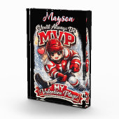 Personalized Hockey MVP My Valentine Player Fotoblokken (Rechts)