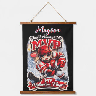 Personalized Hockey MVP My Valentine Player Hangend Wandkleed