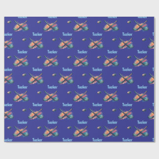 Personalized Hockey Name Wrapping Paper Roll Cadeaupapier