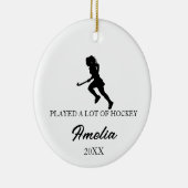 Personalized Hockey Ornament, Custom Sports  Keramisch Ornament (Rechts)