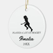 Personalized Hockey Ornament, Custom Sports Keramisch Ornament (Links)