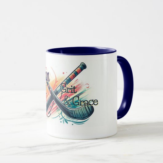 Personalized Hockey Player Mug Mok (Voorkant rechts)