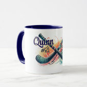 Personalized Hockey Player Mug Mok (Voorkant links)