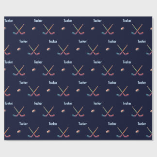 Personalized Hockey Wrapping Paper  Cadeaupapier