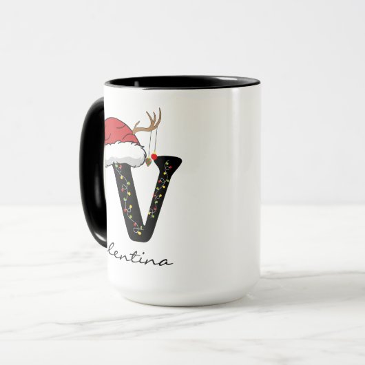 Personalized Holiday Alphabet Mug for Teachers Mok (Voorkant links)
