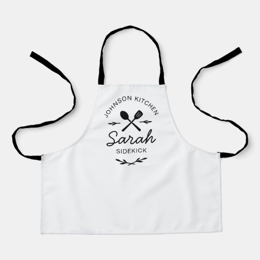 Personalized Holiday Baking Apron Matching set Duo Schort (Voorkant)