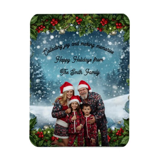 Personalized Holiday Card Magneet (Verticaal)