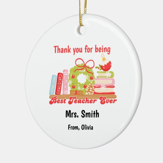 Personalized Holiday Gift for Educators Keramisch Ornament (Links)