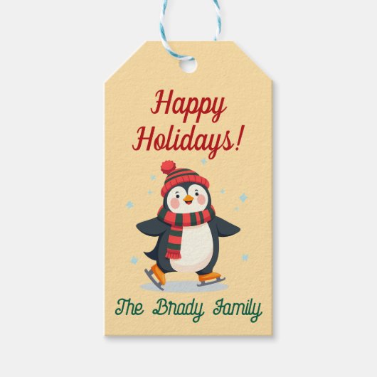 Personalized holiday gift tag cadeaulabel (Voorkant)