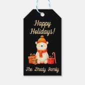 Personalized holiday gift tag cadeaulabel (Voorkant)