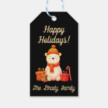 Personalized holiday gift tag