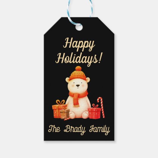 Personalized holiday gift tag cadeaulabel (Voorkant)