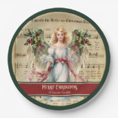 Personalized Holiday Paper Plates Angel Celebratio Papieren Bordje (Voorkant)