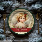 Personalized Holiday Paper Plates Angel Celebratio Papieren Bordje