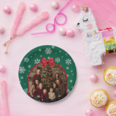 Personalized Holiday Party Plates with Editable Papieren Bordje (Feest)