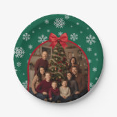 Personalized Holiday Party Plates with Editable Papieren Bordje (Voorkant)