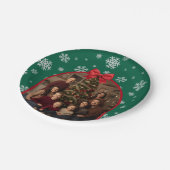 Personalized Holiday Party Plates with Editable Papieren Bordje (Gekanteld)