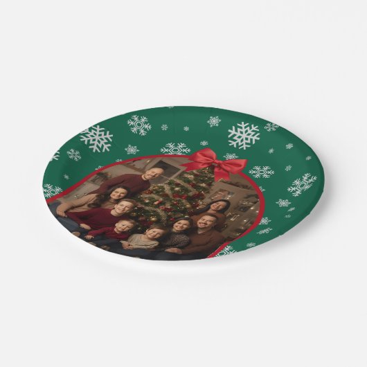 Personalized Holiday Party Plates with Editable Papieren Bordje (Gekanteld)
