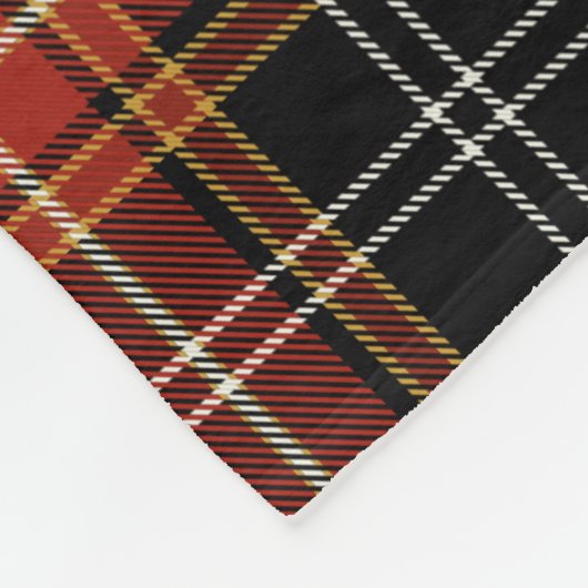Personalized Holiday Plaid Fleece Blanket (Hoek)