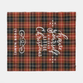 Personalized Holiday Plaid Fleece Blanket Deken (Voorkant (Horizontaal))