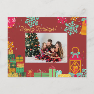 Personalized Holiday Postcard – Add Your Photo Feestdagenkaart