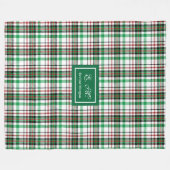 Personalized Holiday Throw Blanket Plaid Keepsake Fleece Deken (Voorkant (Horizontaal))