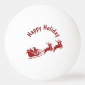 Personalized Holidays Santa Sleigh Ride Scene Pingpongbal (Voorkant)