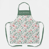 Personalized Holly Berries Greenery Pattern Schort (Voorkant)