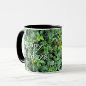 Personalized Holly Berry Christmas Holiday Gift Mu Mok (Voorkant links)