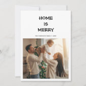 Personalized Home Is Merry Family Card Feestdagenkaart (Voorkant)