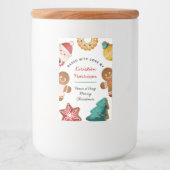 Personalized Homemade Gingerbread Cookie Theme Voedselcontainer Etiket (Voorkant)