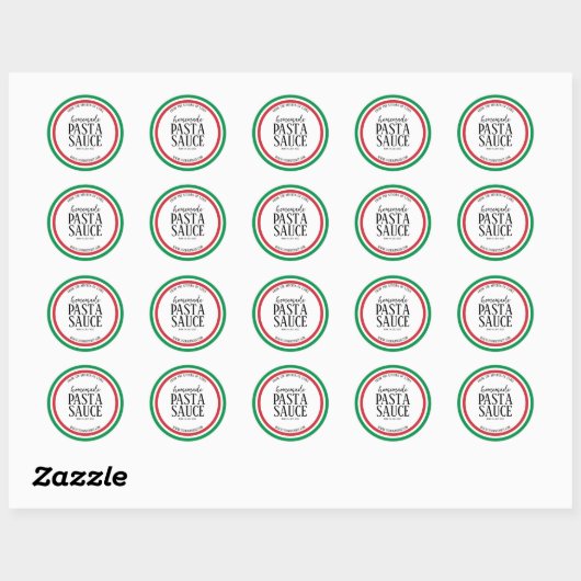 Personalized Homemade Pasta Sauce Label Sticker (Vel)