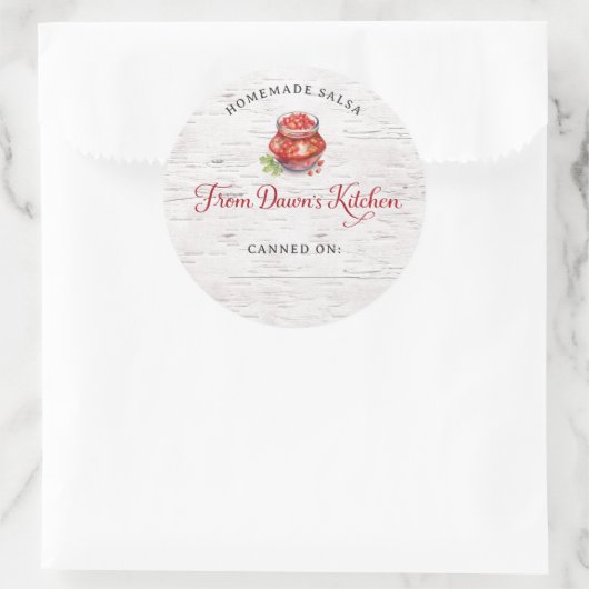 Personalized Homemade Salsa Canning Stickers (Tas)
