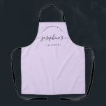 Personalized Homemade with Love Kitchen purple Schort<br><div class="desc">Let's get baking. Customize the script Name on this personalized purple apron. Seen here in red with white typography in a stylish treatment. Encourage the sweet baker in your life, a small business bakery owner with a special gift. Perfect for baking those yummy goodies, treats, cakes, cookies and more. Featuring...</div>
