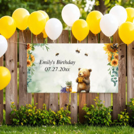 Personalized Honey Bear Birthday Spandoek
