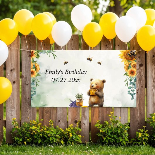 Personalized Honey Bear Birthday  Spandoek