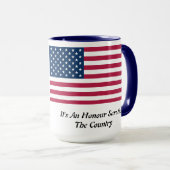 Personalized Honor To Serve The Country Hero Mug Mok (Voorkant rechts)