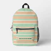 Personalized Horizontal Stripe Backpack Bedrukte Rugzak (Voorkant)