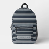 Personalized Horizontal Stripe Backpack Bedrukte Rugzak (Voorkant)