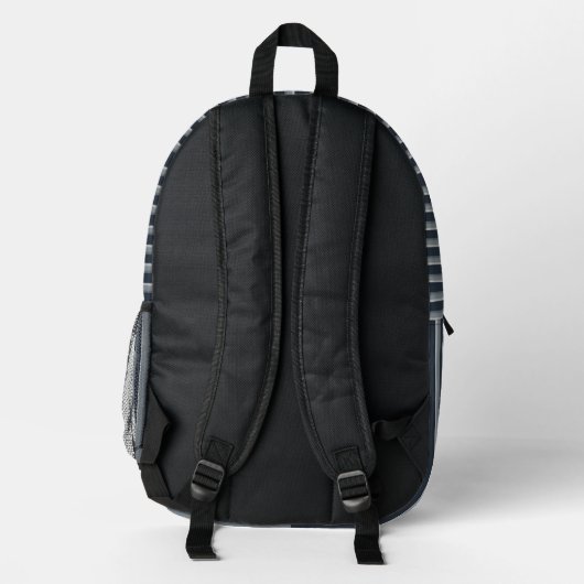 Personalized Horizontal Stripe Backpack Bedrukte Rugzak (Achterkant)