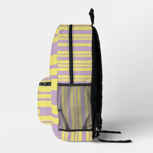 Personalized Horizontal Stripe Backpack Bedrukte Rugzak (Rechts)
