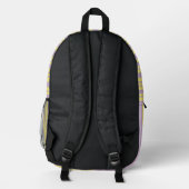 Personalized Horizontal Stripe Backpack Bedrukte Rugzak (Achterkant)