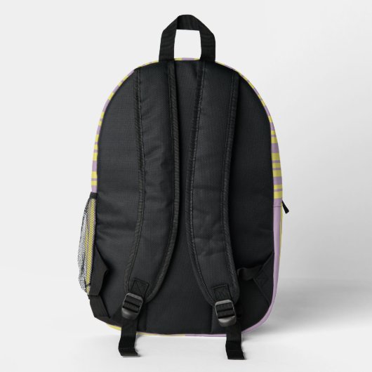 Personalized Horizontal Stripe Backpack Bedrukte Rugzak (Achterkant)