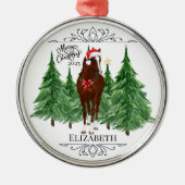 Personalized Horse Christmas Ornament Keepsake (Voorkant)