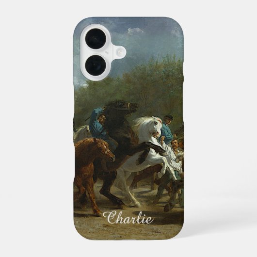 Personalized Horse Fair – Rosa Bonheur iPhone 16 Hoesje (Achterkant)