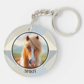 Personalized Horse Lover Photo Sleutelhanger (Achterkant)