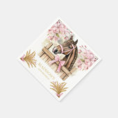 Personalized Horse Napkin – Blush Pink Country Servet (Hoek)