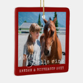 Personalized Horse Photo Cute Neigh Bells Ring Ce Keramisch Ornament (Rechts)