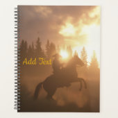 Personalized Horse Photo Equine Sunset Cowboy Planner (Voorkant)