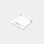 Personalized Horse Stationery White Horse Rainbow Post-it® Notes (Schuin)